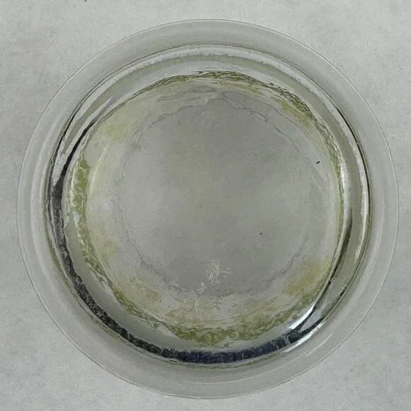 Set Of 4 Vintage Green Yellow Ombre Hearts and Vines Glass Tumblers 12 oz MCM - Picture 9 of 9